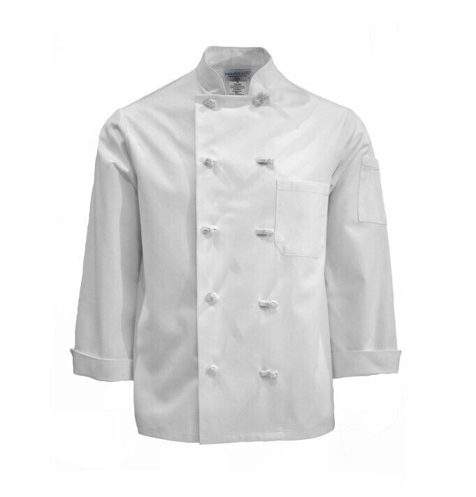 Pinnacle-HD C330-CHEF COAT, 10 KNOT BUTTONS, 100% SPUN POLY (SIZE 42M) (24 COUNT)