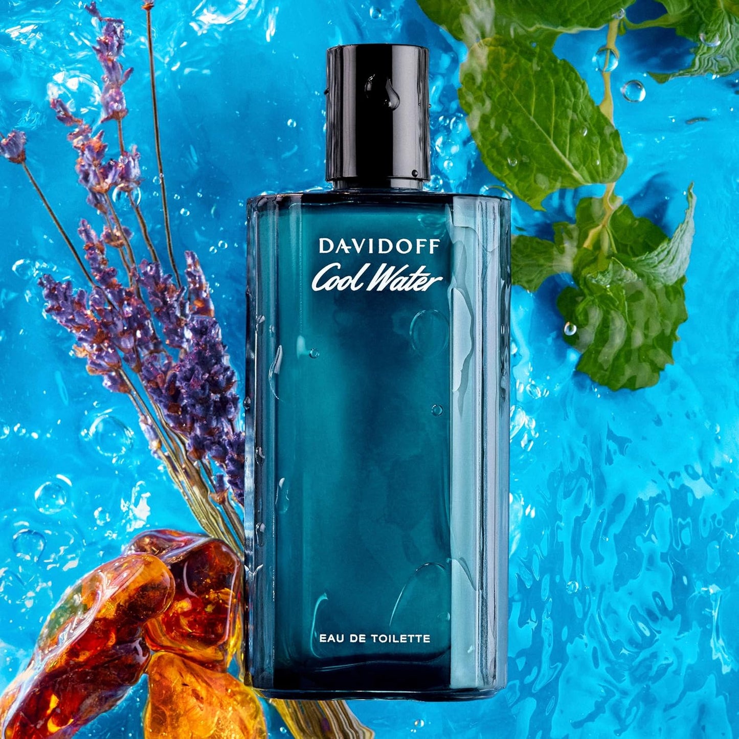 Davidoff Cool Water Eau de Toilette – Aromatic Men's Cologne – With Notes of Coriander, Mint, Lavender & Amber – Luxury Perfumes for Men – Long Lasting Fragrance 4.2oz