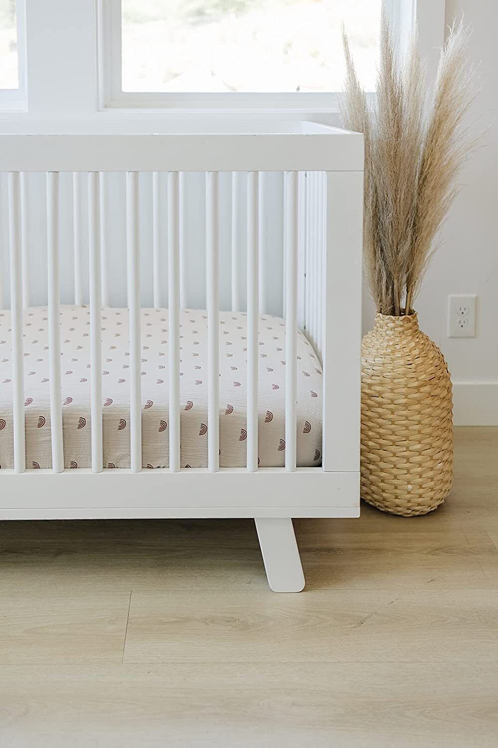 Marlowe & Co Cotton Muslin Crib Sheet, 100% Cotton Muslin Baby Crib Sheets for Standard Size Crib Mattress 28" x 52", Soft and Breathable Neutral Fitted Crib Sheet for Baby Boy and Girl 3 PACK