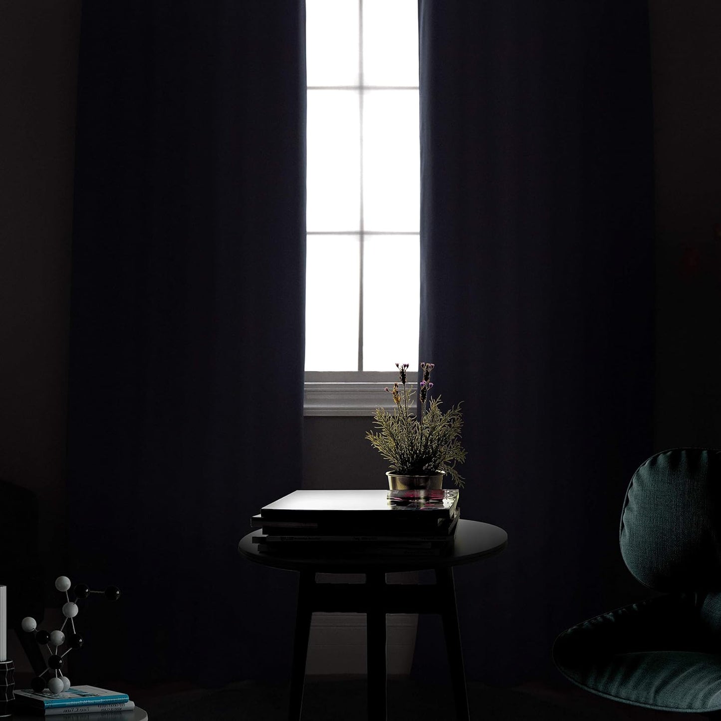 CUCRAF Blackout Room Darkening Grommet Window Curtains for Bedroom,Light Blocking Drapes for Living Room 84 inch Length, 2 Packs of 2 Panels EACH (52 x 84 Inch, Navy Blue)