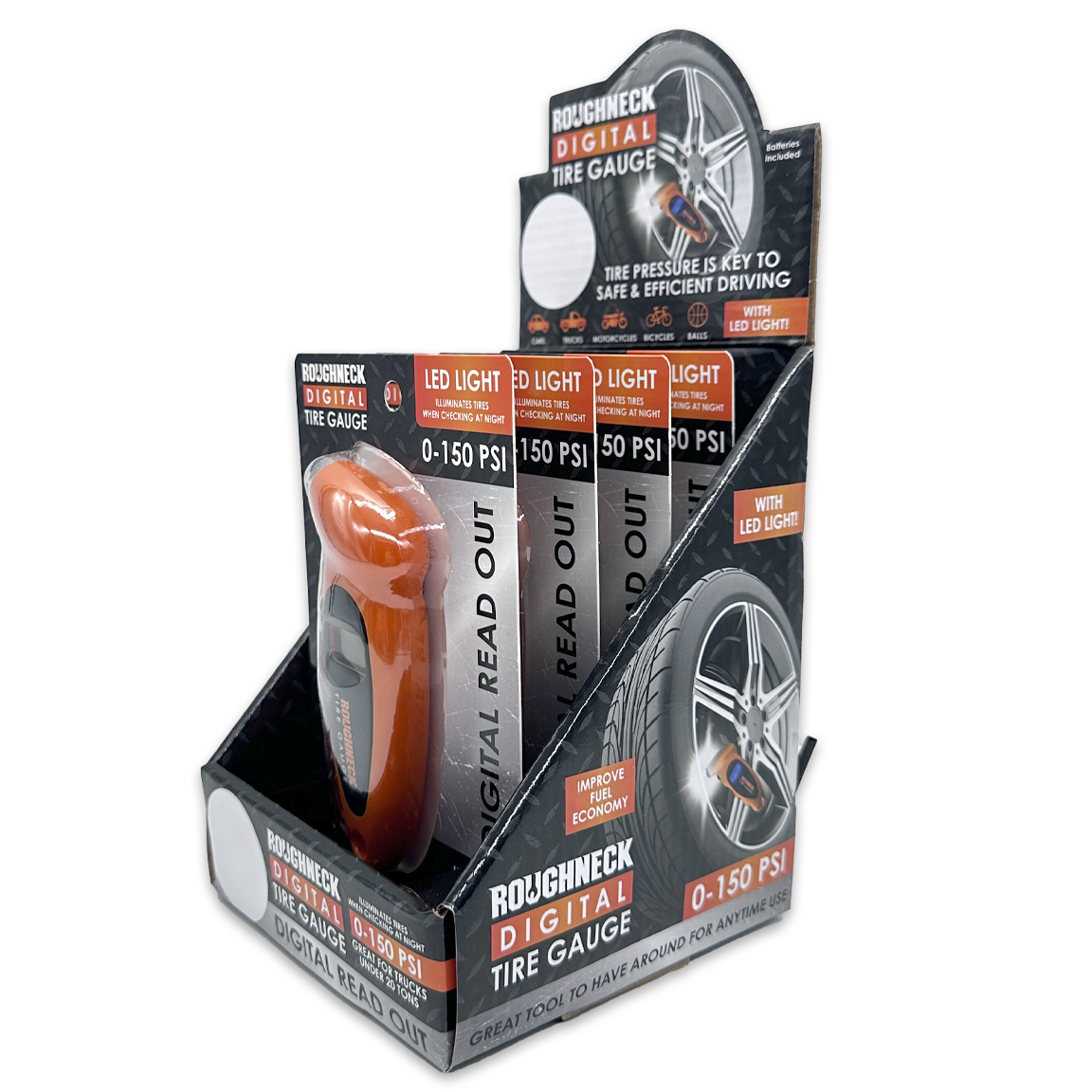 Roughneck Digital Tire Gauge & LED Light