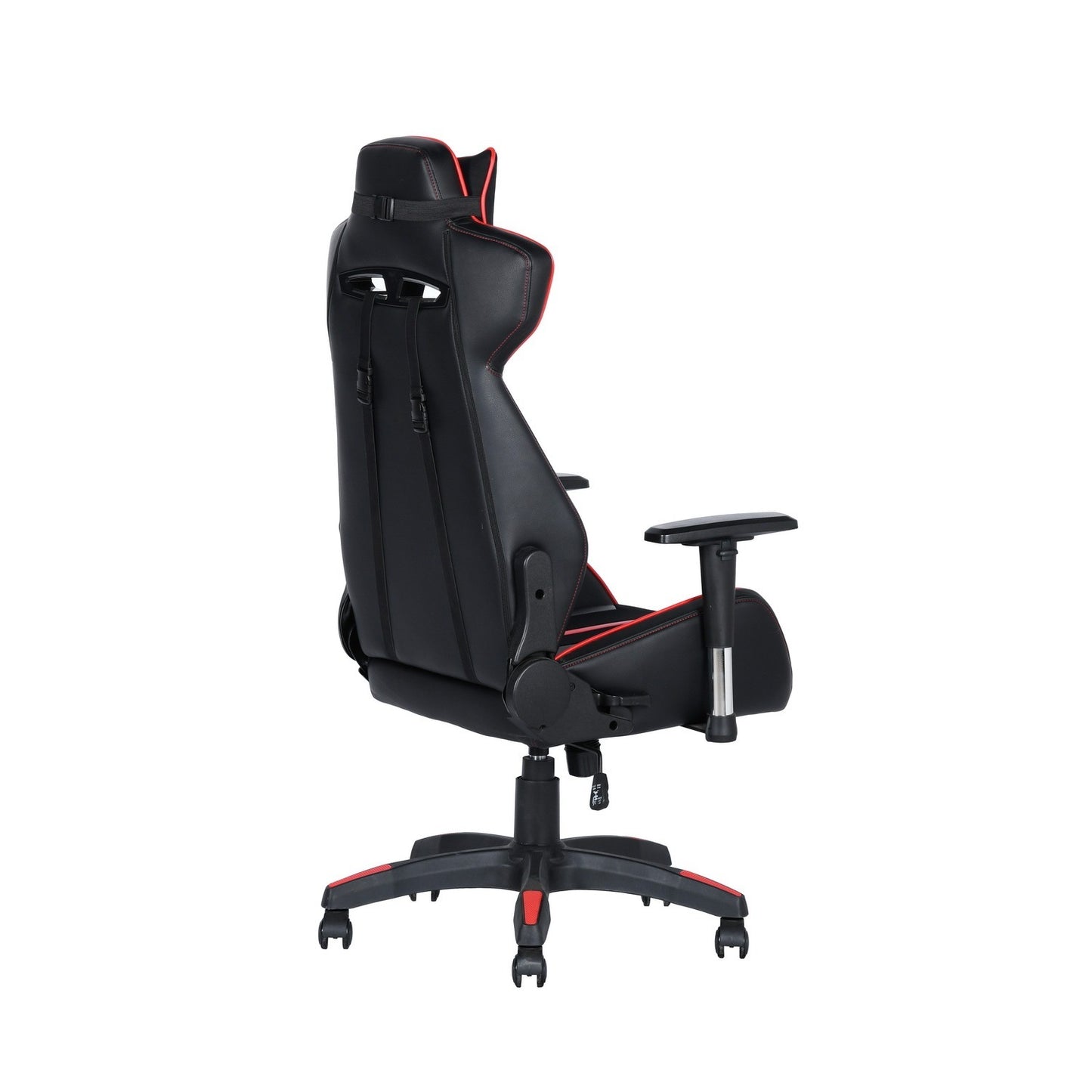 Gaming Chair Racing Office Ergonomic Computer PC Adjustable Swivel Chair with Fully Reclining Back in Red LeatherSoft