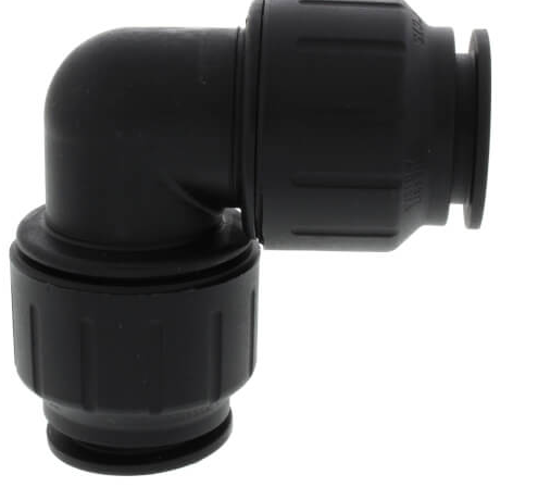 PEI0328E PEX Union Elbow, 3/4" CTS, Black