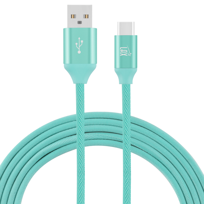 USB-C to USB-A Braided Cable for Smartphones 6 Feet