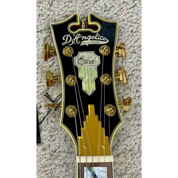 D'Angelico Limited Excel DC Semi-Hollow Electric Guitar w/Case, DAEDCWALNUTTP