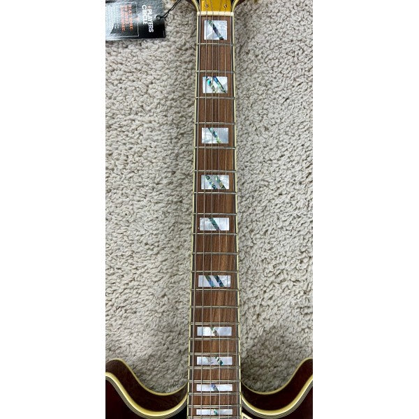 D'Angelico Limited Excel DC Semi-Hollow Electric Guitar w/Case, DAEDCWALNUTTP