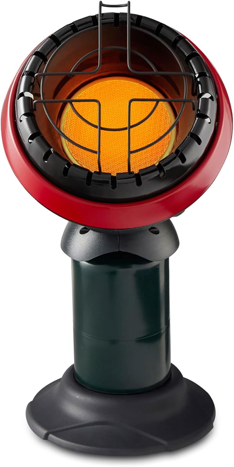 Mr. Heater MH-F215100 3800 BTU Portable Little Buddy Propane Emergency Heat with Push Start Button, Piezo Spark Igniter, and Tip Over Safety Shutoff