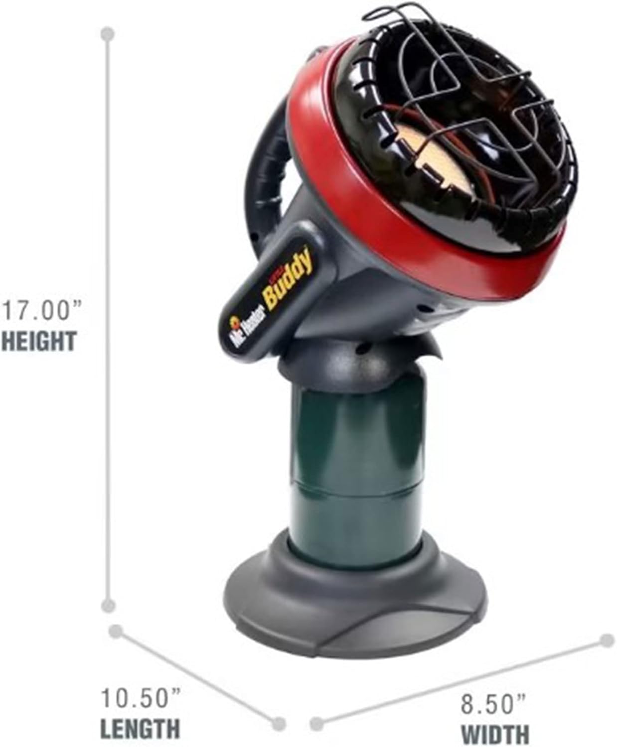 Mr. Heater MH-F215100 3800 BTU Portable Little Buddy Propane Emergency Heat with Push Start Button, Piezo Spark Igniter, and Tip Over Safety Shutoff