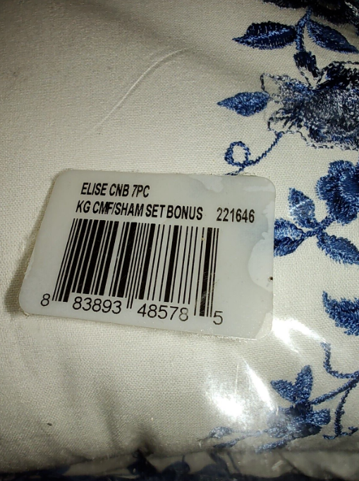 Laura Ashley Home Elise 7 PC Comforter Set All Season--KING