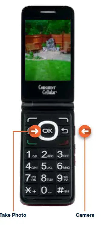 NEW Consumer Cellular - Alcatel Go Flip 4044L 4G Lte 4G 2MP - Flip Phone - Black