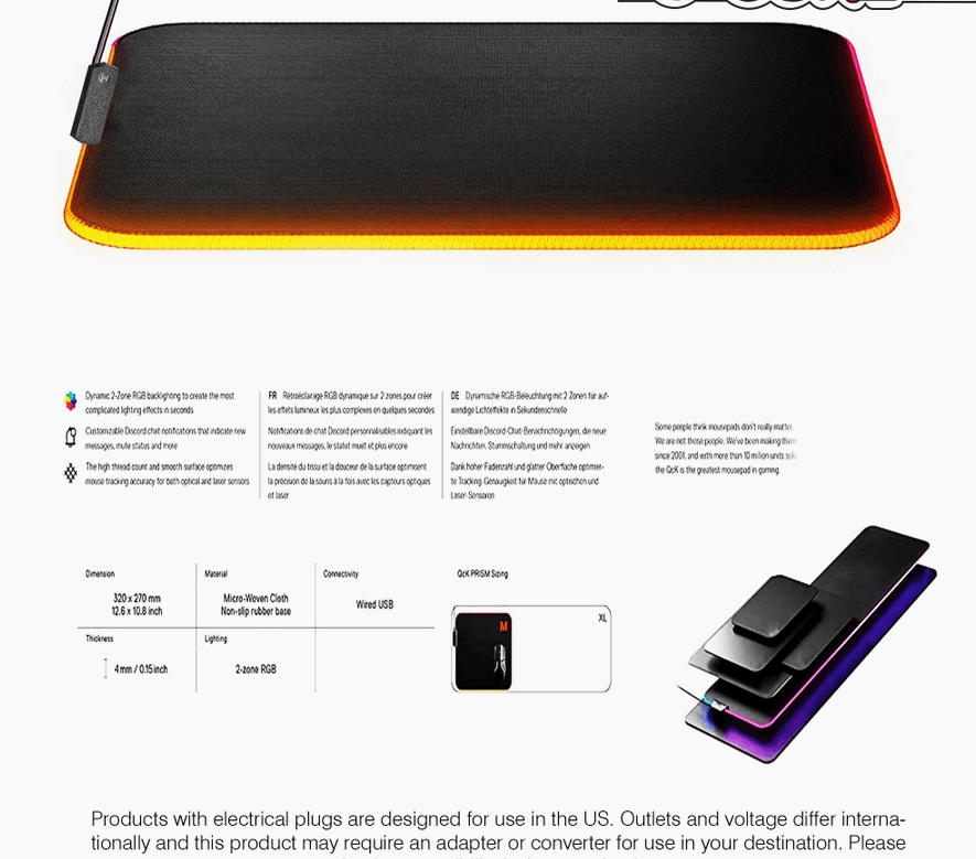 "Glide in Style: Level Up Your Play with Our Colorful RGB Mouse Pad Magic!"