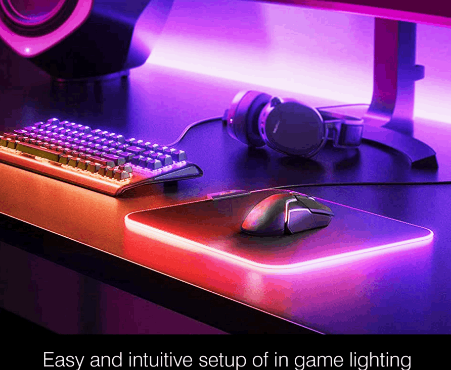 "Glide in Style: Level Up Your Play with Our Colorful RGB Mouse Pad Magic!"
