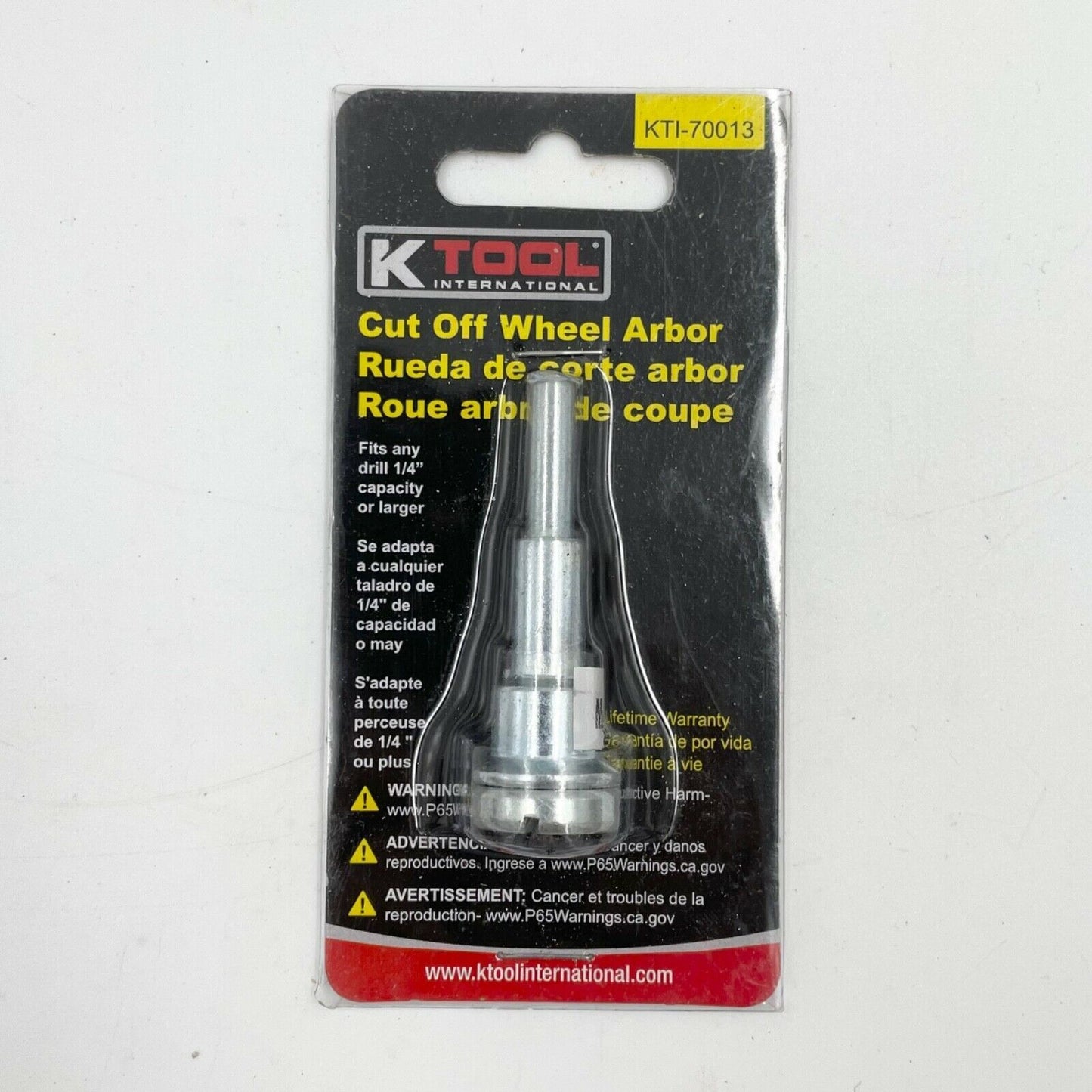 K Tool International KTI-70013 Cut Off Wheel Arbor - KTI70013 (CASE of 10)