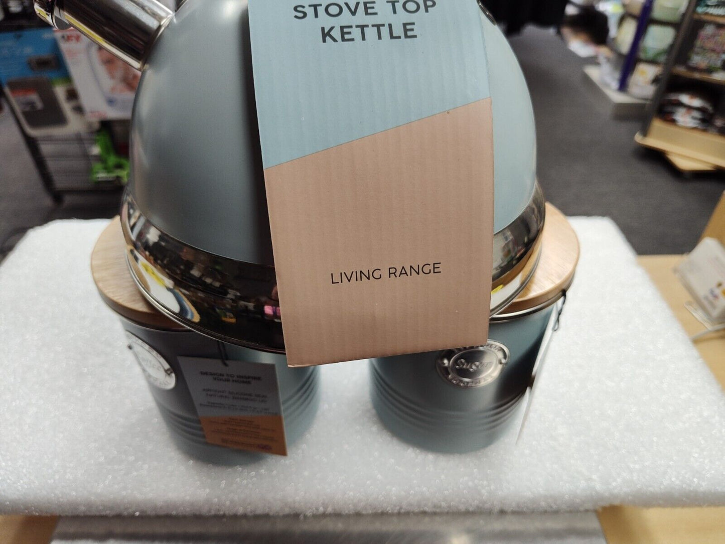 3 PC SET Typhoon Living Collection 2.5L Stove Top Kettle-Sugar & Coffee Canister
