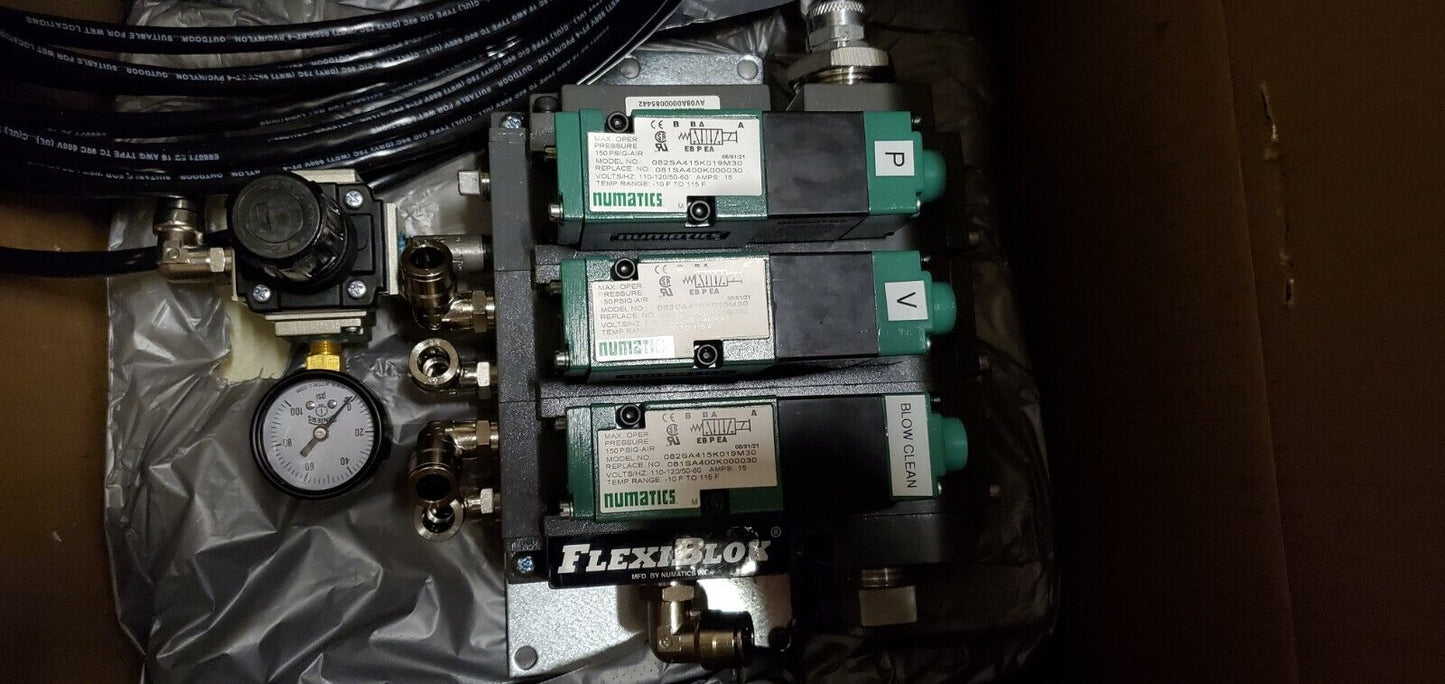 NUMATICS/AVENTICS SOLENOID VALVE/MANIFOLD MK8 SERIES 4/2 SPR RTN 120VAC 1/4" NPT, TRM BLK