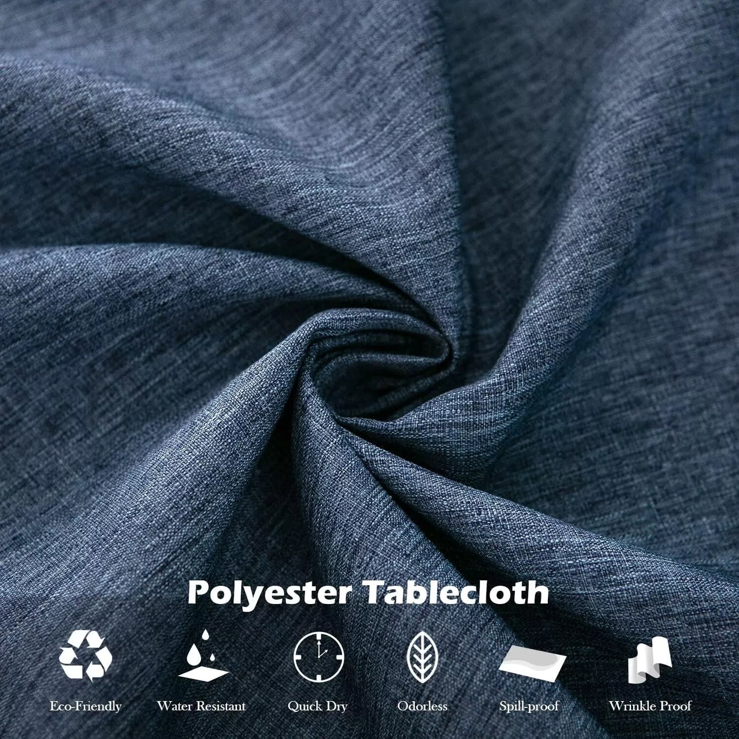 Rectangle Tablecloth,60"x104" Spill-Proof Faux Linen Polyester Table Cloth 5PAK