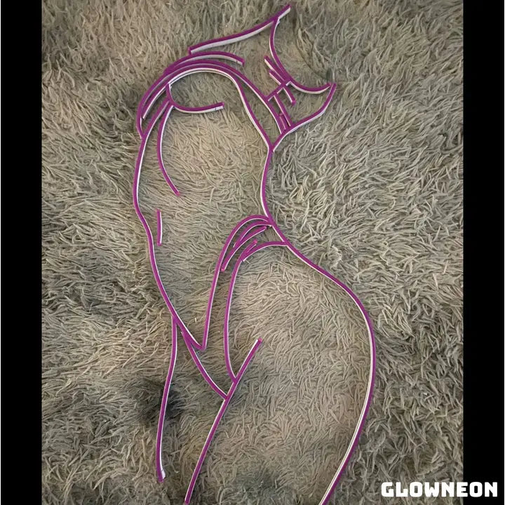 Neon Sexy Body Girl Sign, Girl Room Decor, Body Led