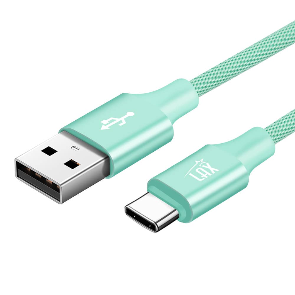 USB-C to USB-A Braided Cable for Smartphones 6 Feet