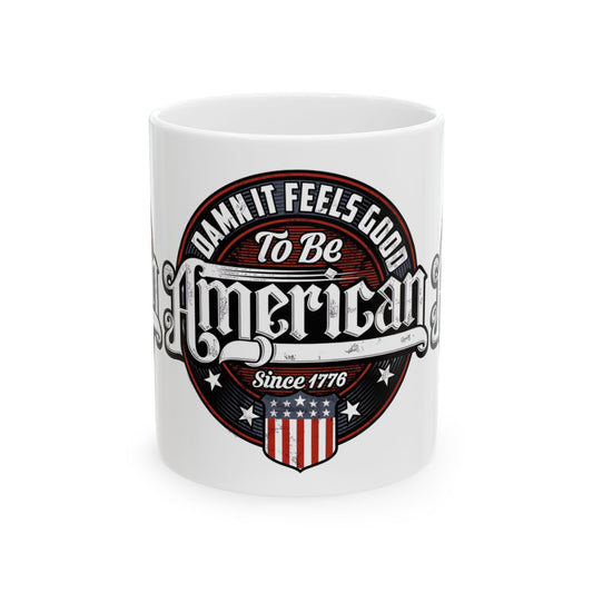 Patriotic Ceramic Mug - Perfect for Celebrations, Gifts, and Daily Coffee, 11oz or 15oz, Red White Blue Theme, Americana Decor, [...]