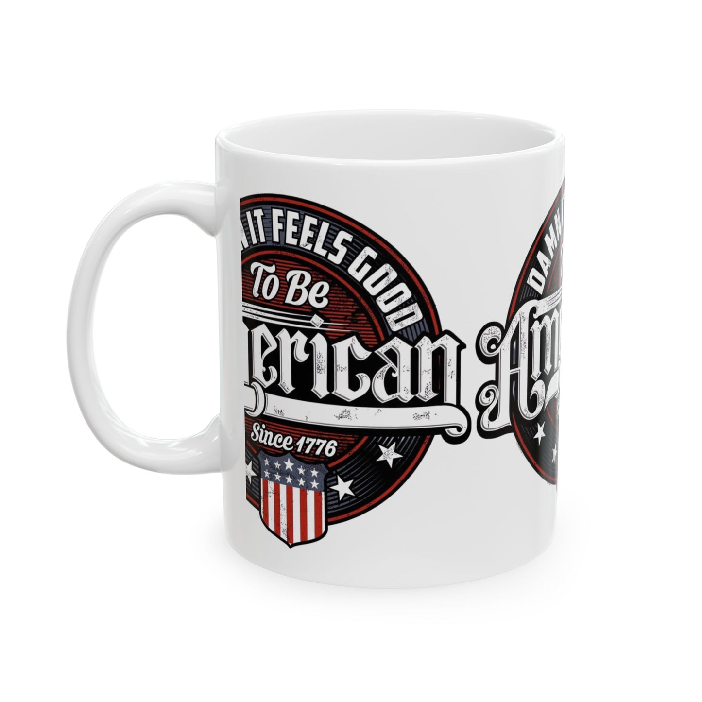Patriotic Ceramic Mug - Perfect for Celebrations, Gifts, and Daily Coffee, 11oz or 15oz, Red White Blue Theme, Americana Decor, [...]