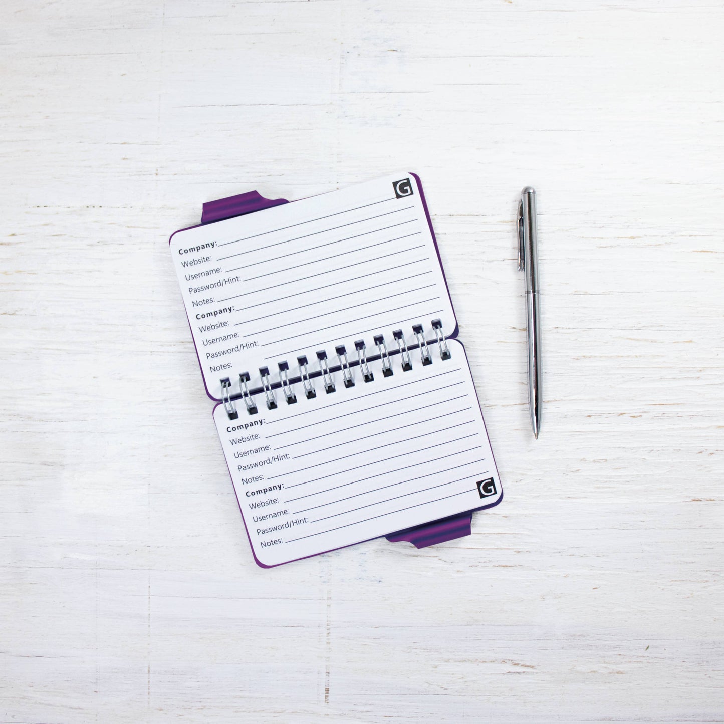 Password Book - Mulberry-Blue