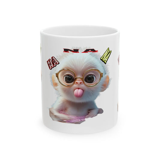 Funny Animal Ceramic Mug with Cute Monkey Design, Great for Coffee Lovers, Gift for Birthdays, Holidays, and Special Occasions