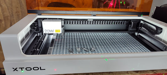 xTool S1 20W Laser Engraver and Cutter Machine with Honeycomb, 23.93" x 15.16" Bed Size, & Screen Beginner-Friendly, Laser Engravering Machine for Wood and Metal, Acrylic, etc