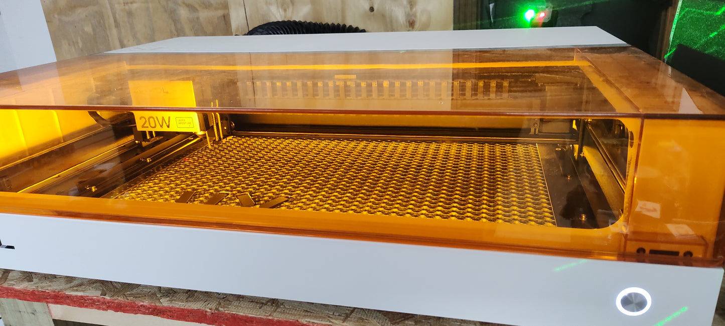 xTool S1 20W Laser Engraver and Cutter Machine with Honeycomb, 23.93" x 15.16" Bed Size, & Screen Beginner-Friendly, Laser Engravering Machine for Wood and Metal, Acrylic, etc