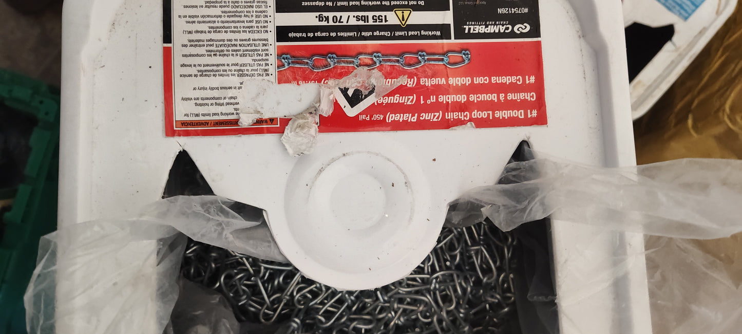 #1 DOUBLE LOOP CHAIN IN SQUARE PAIL