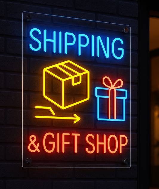 Custom Name Neon Logo Sign, Personalize Neon Led Sign Decor: Shipping and gift shop / 1item / 25in size