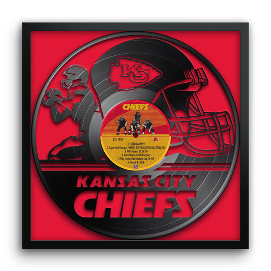 NFL Kansas City Chiefs Framed Art Vinyl art Print