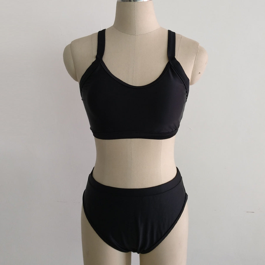 Split female swimsuit