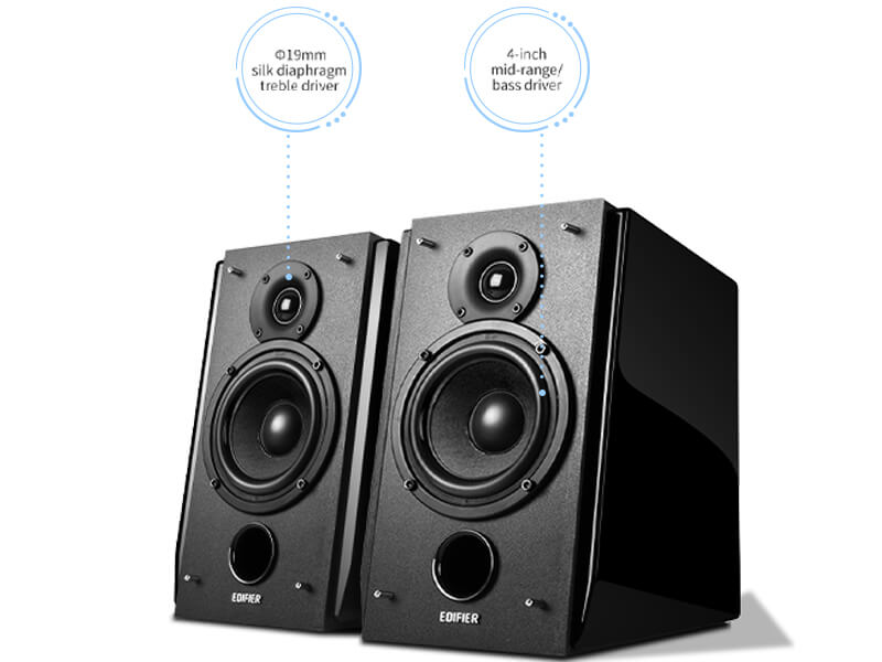 Edifier R1850DB Active Bookshelf Speakers with Bluetooth and Optical Input - 2.0 Studio Monitor Speaker - Built-in Amplifier with Subwoofer Line Out
