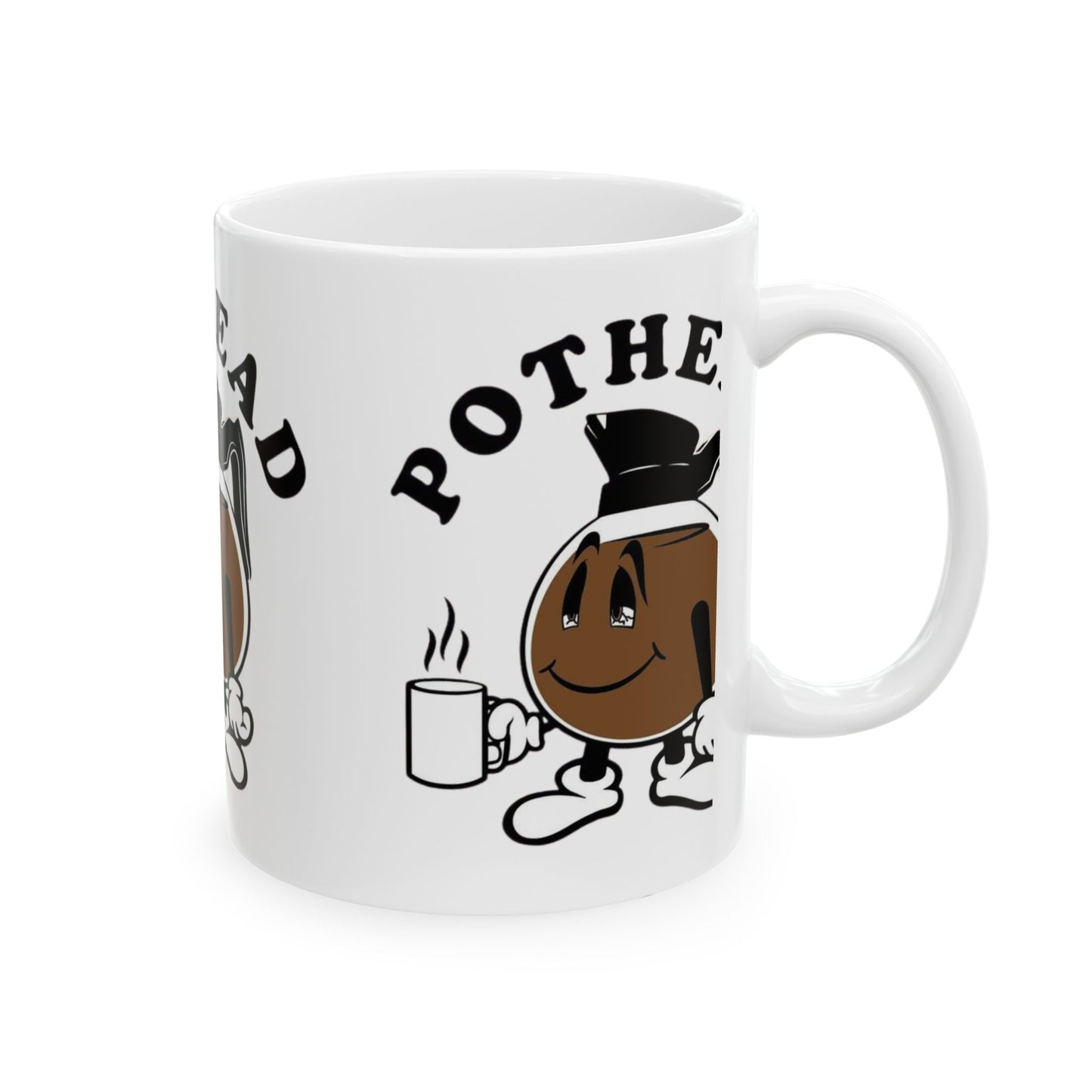 Funny Pothead Coffee Mug | Gift for Coffee Lovers, Unique Tea Cup, Cartoon Mug, 11oz 15oz Sizes, Perfect for Birthdays, Holidays