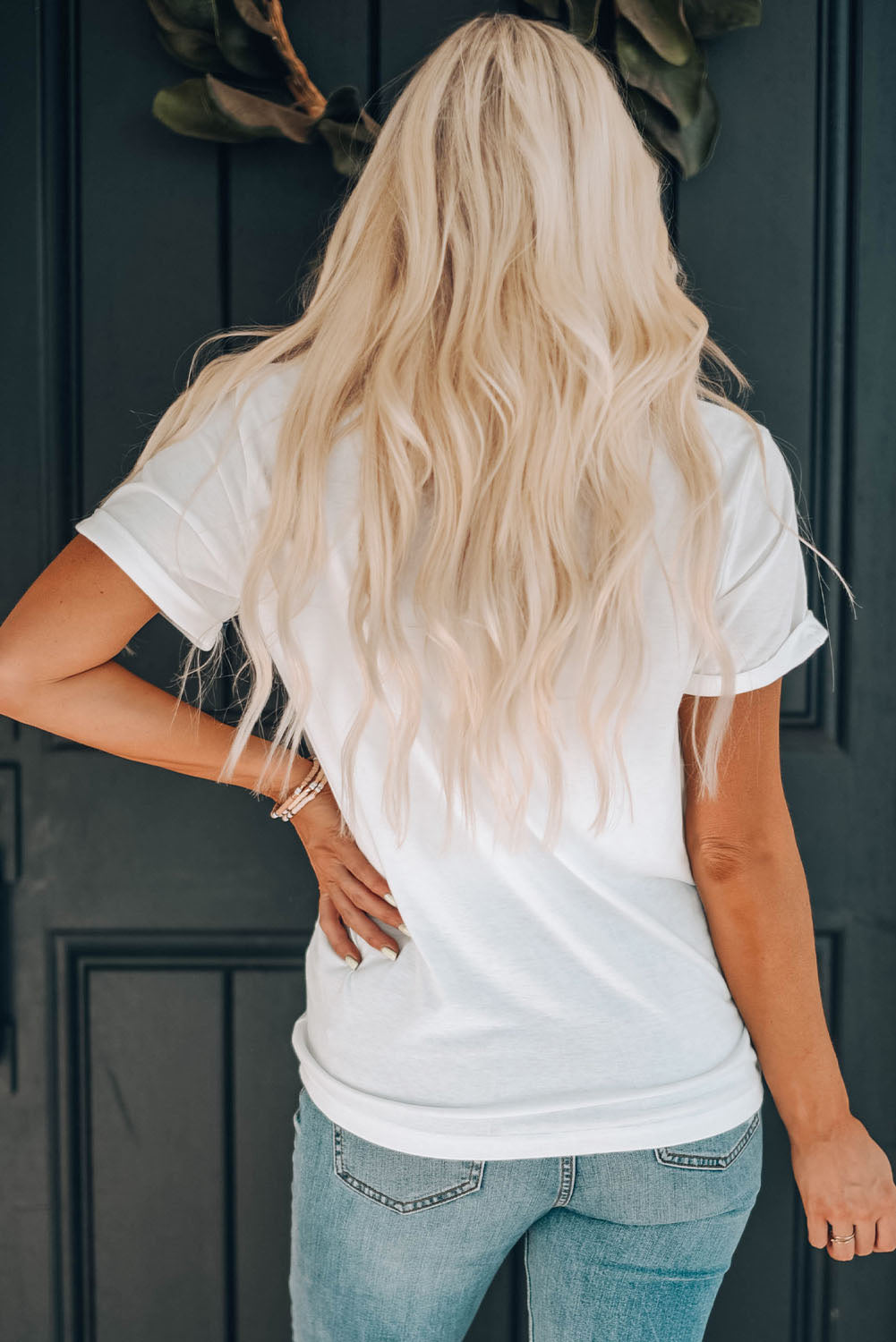 American MAMA Round Neck Short Sleeve T-Shirt