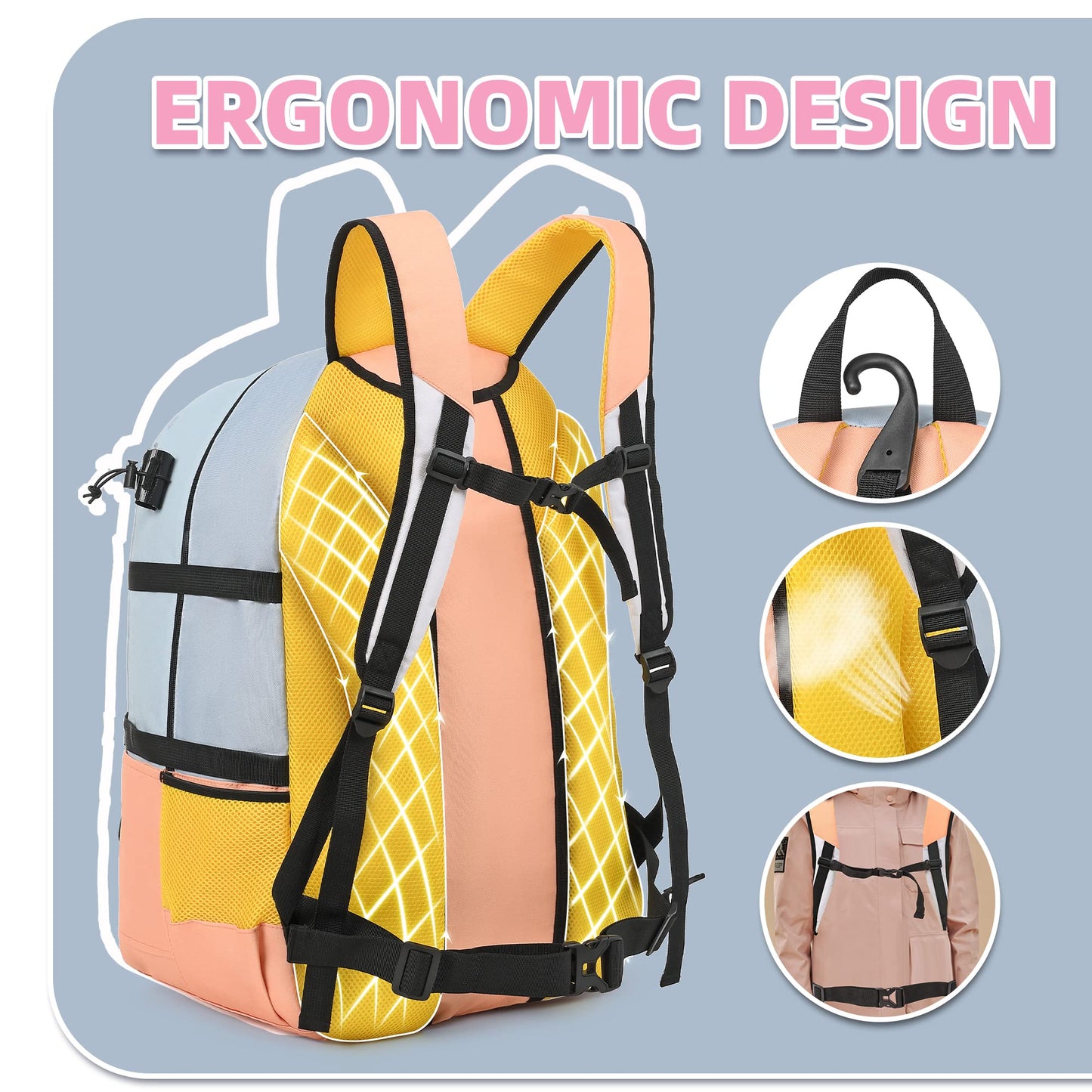 BOULDER BEE | Lacrosse Backpack | Lacrosse Bags with Stick Holders | Field Hockey Bag | Lacrosse Gift for Women