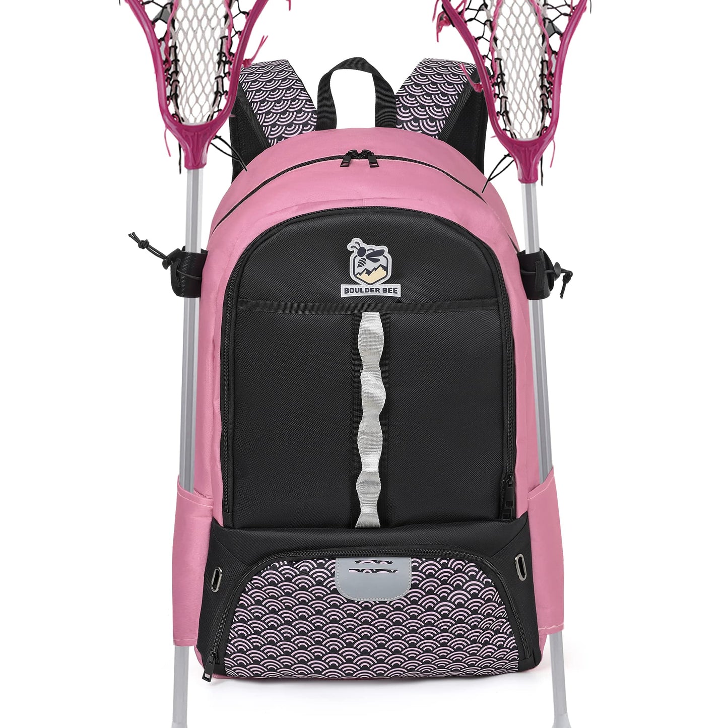 BOULDER BEE | Lacrosse Backpack | Lacrosse Bags with Stick Holders | Field Hockey Bag | Lacrosse Gift for Women