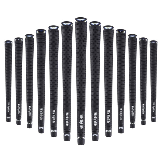 Mile High Life Golf Grips | Standard Golf Club Grips | 3 Pack or 13 Pack Golf Grips Bundle | Entry Level Rubber Golf Grip for Men, Women, Juniors