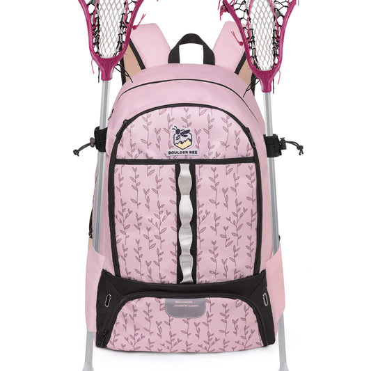 BOULDER BEE | Lacrosse Backpack | Lacrosse Bags with Stick Holders | Field Hockey Bag | Lacrosse Gift for Women