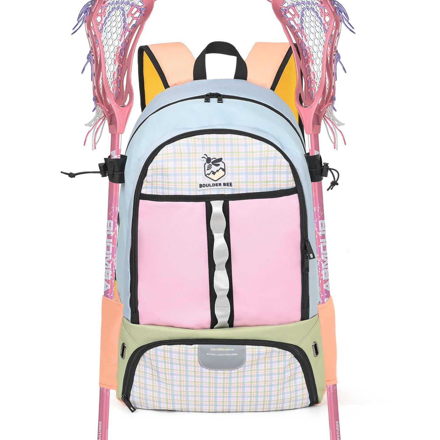 BOULDER BEE | Lacrosse Backpack | Lacrosse Bags with Stick Holders | Field Hockey Bag | Lacrosse Gift for Women