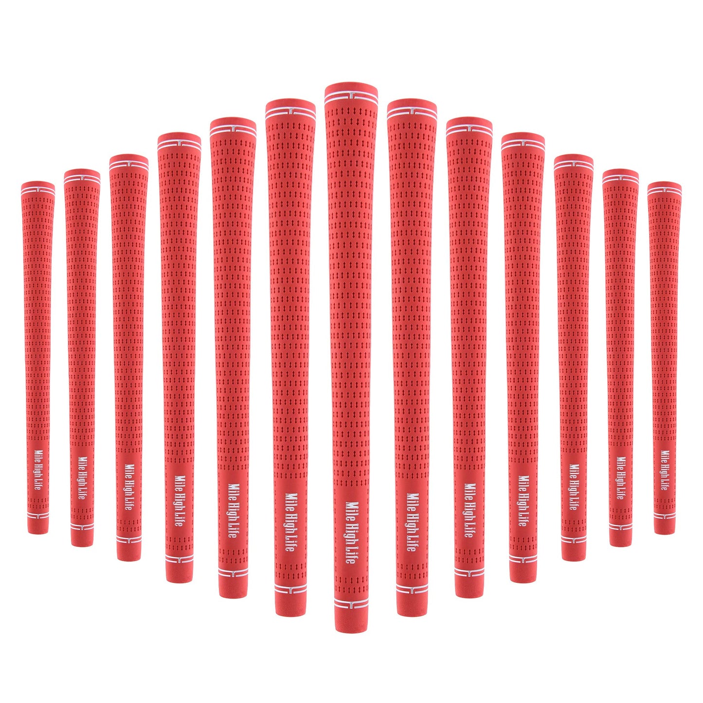 Mile High Life Golf Grips | Standard Golf Club Grips | 3 Pack or 13 Pack Golf Grips Bundle | Entry Level Rubber Golf Grip for Men, Women, Juniors