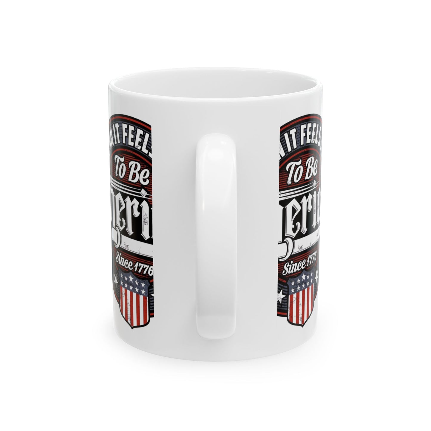 Patriotic Ceramic Mug - Perfect for Celebrations, Gifts, and Daily Coffee, 11oz or 15oz, Red White Blue Theme, Americana Decor, [...]