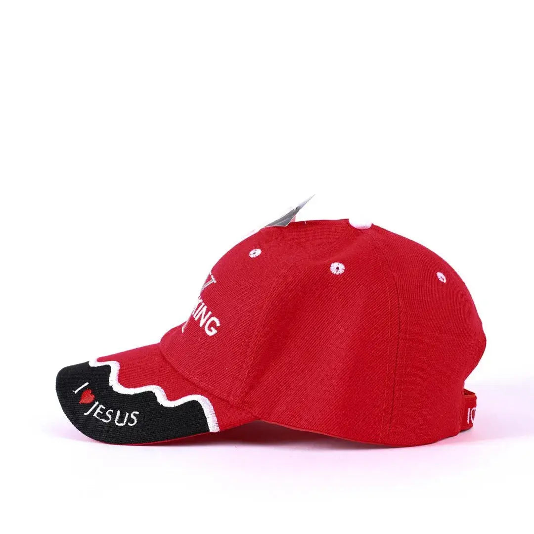 "Upgrade your hat collection with our high-quality and durable designs." Hat - Red - Christ Is King