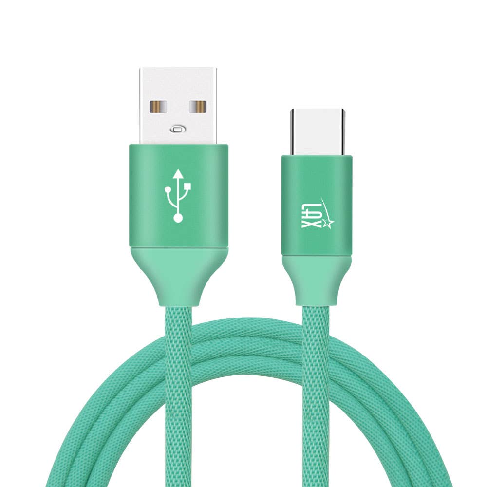 USB-C to USB-A Braided Cable for Smartphones 6 Feet