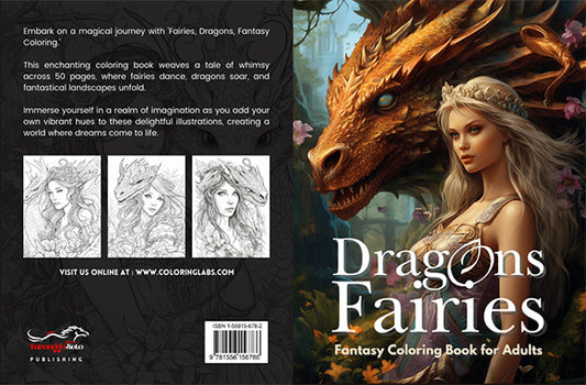 Dragons & Fairies Fantasy Coloring Book-XStream Savage Digital Downloads