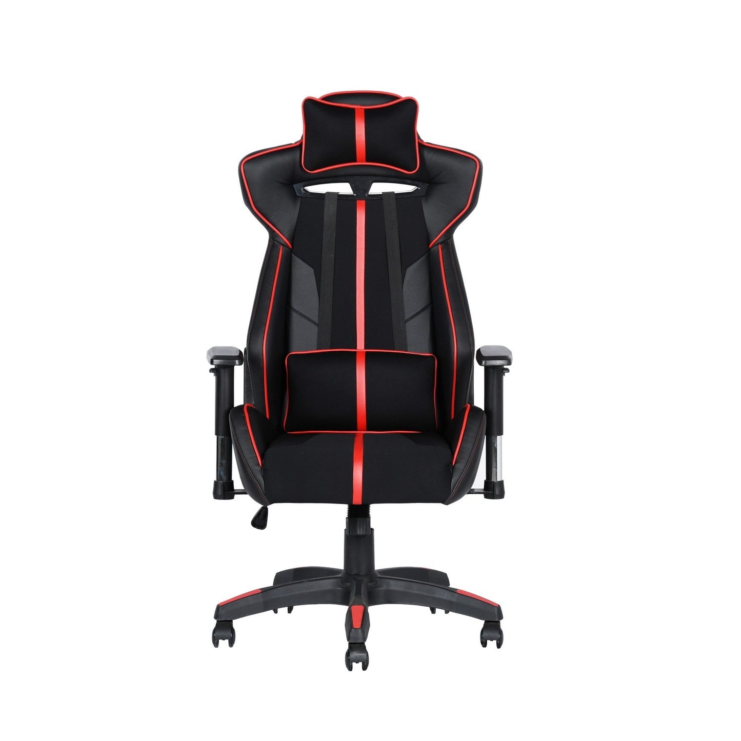 Gaming Chair Racing Office Ergonomic Computer PC Adjustable Swivel Chair with Fully Reclining Back in Red LeatherSoft