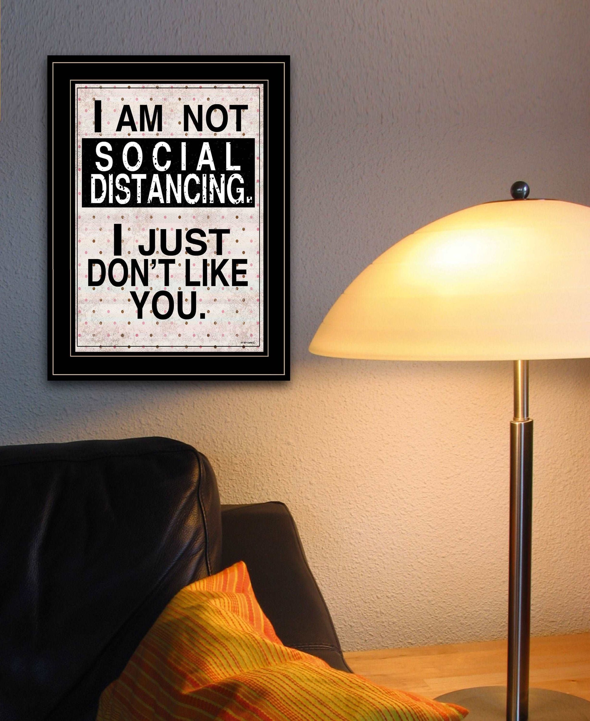 "Social Distancing" by Ed Wargo, Ready to Hang Framed Print, Black Frame