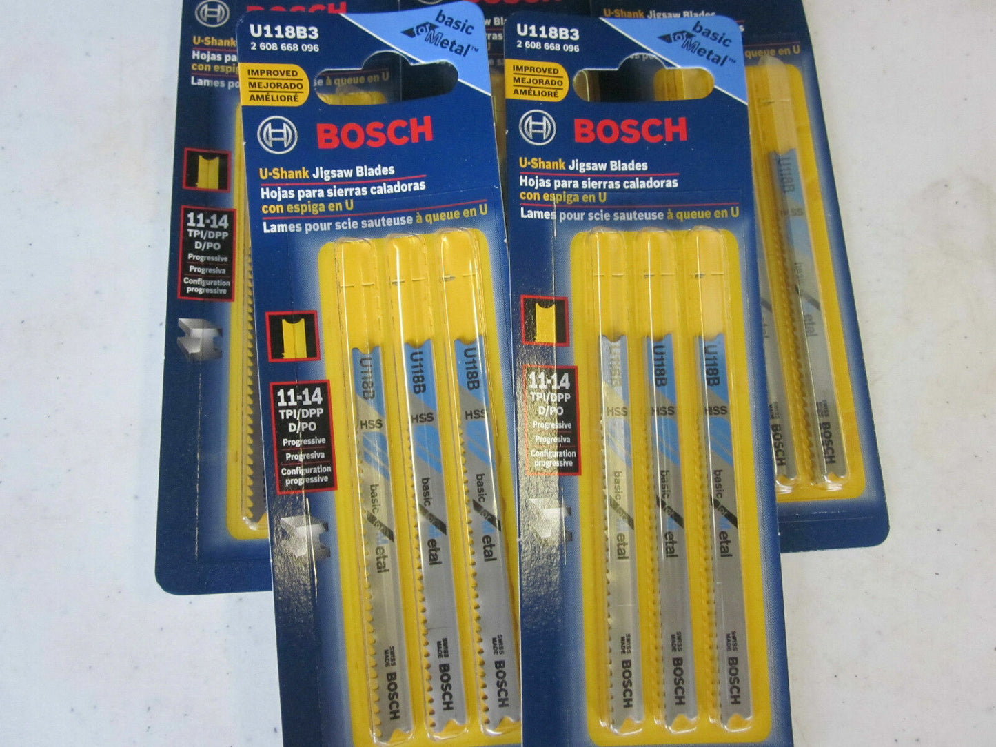 CASE OF-82 PACKs-BOSCH U118B3 PROGRESSIVE METAL CUTTING JIGSAW BLADES-246 Blades