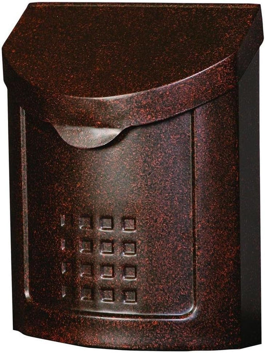 Lockhart Decorative Galvanized Steel Wall Mount Copper Mailbox