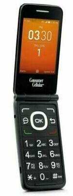 NEW Consumer Cellular - Alcatel Go Flip 4044L 4G Lte 4G 2MP - Flip Phone - Black